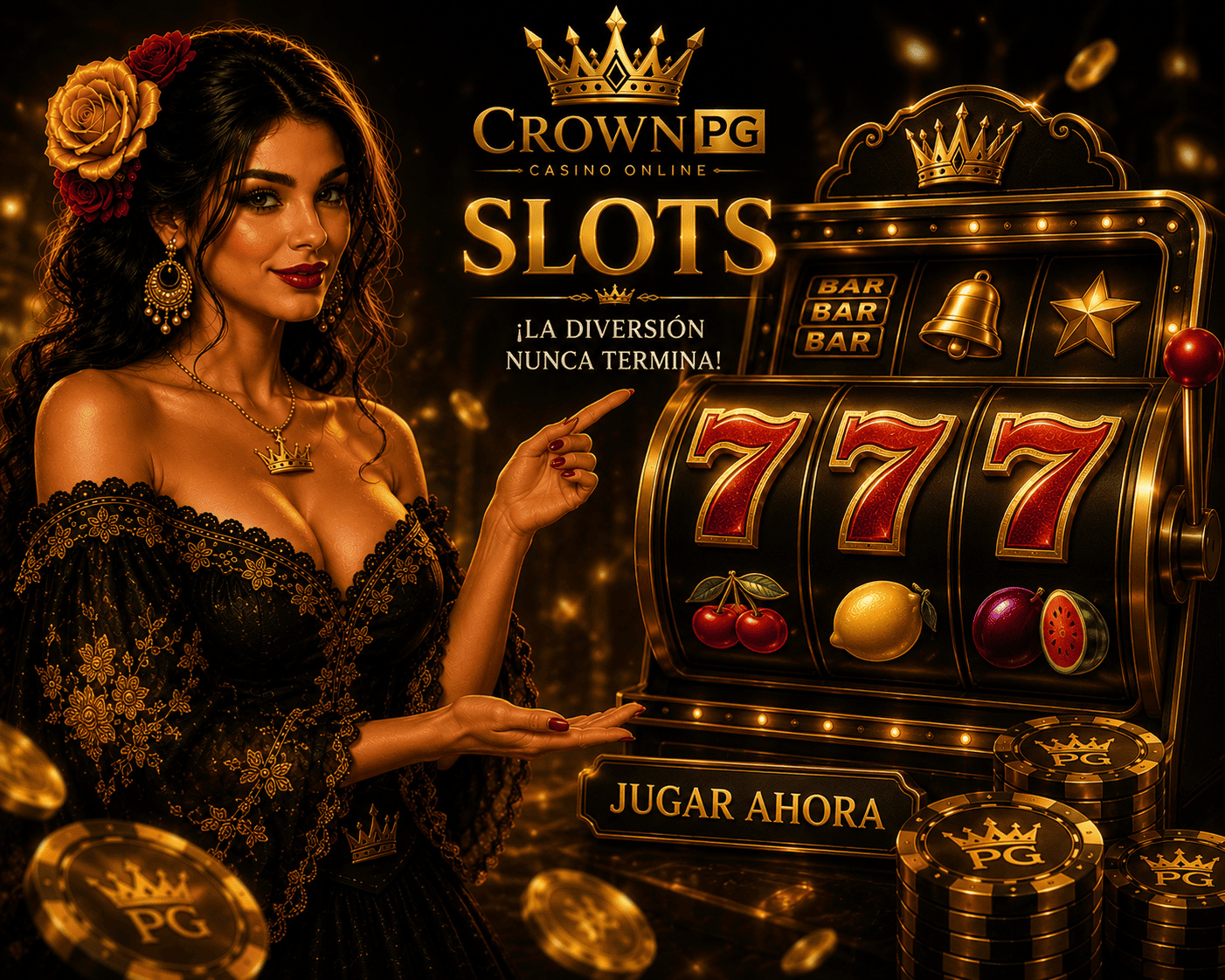 Resumen de bonos de crownpg con regalos, monedas y detalles de ofertas