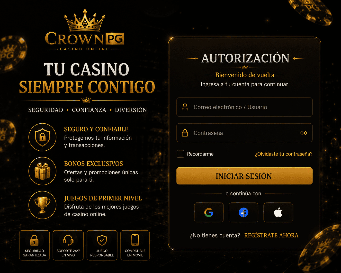 crownpg login overview with sign-in, password fields, and recovery options